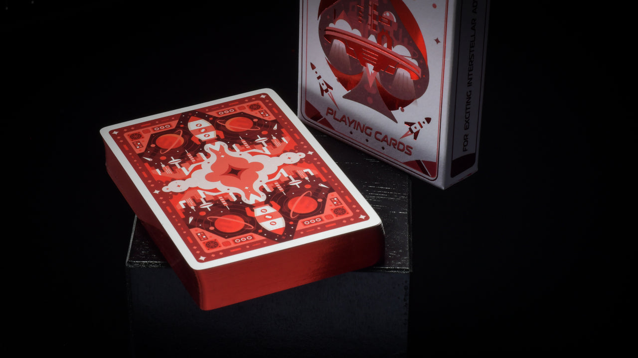 Retro Rocket Playing Cards