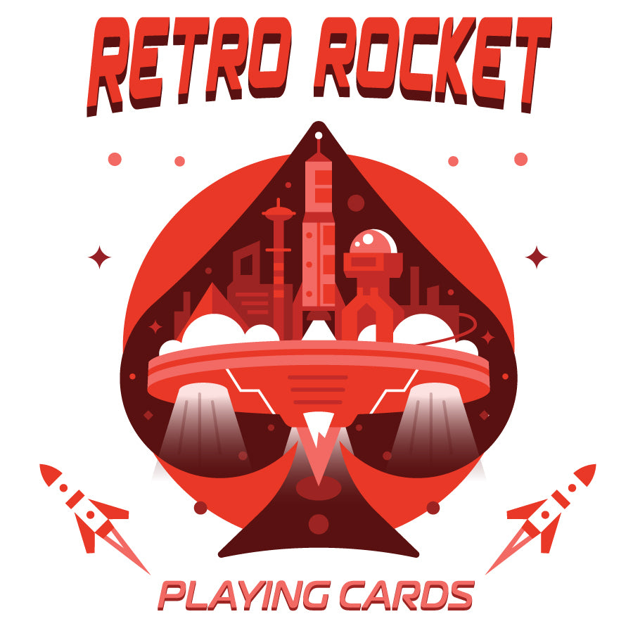 Retro Rocket Playing Cards