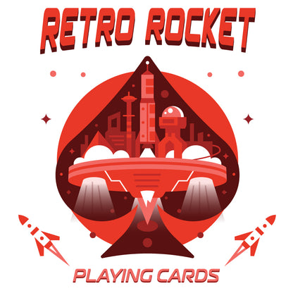 Retro Rocket Playing Cards