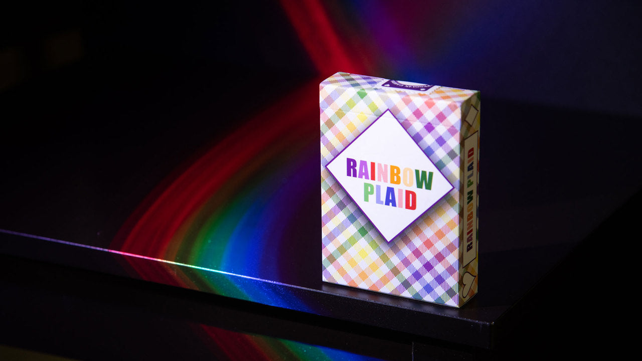 Rainbow Plaid Playing Cards