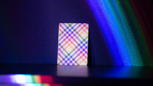 Rainbow Plaid Playing Cards