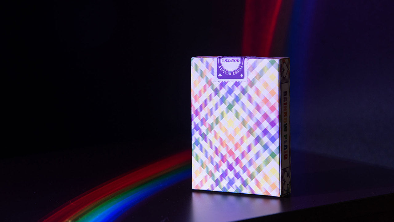 Rainbow Plaid Playing Cards