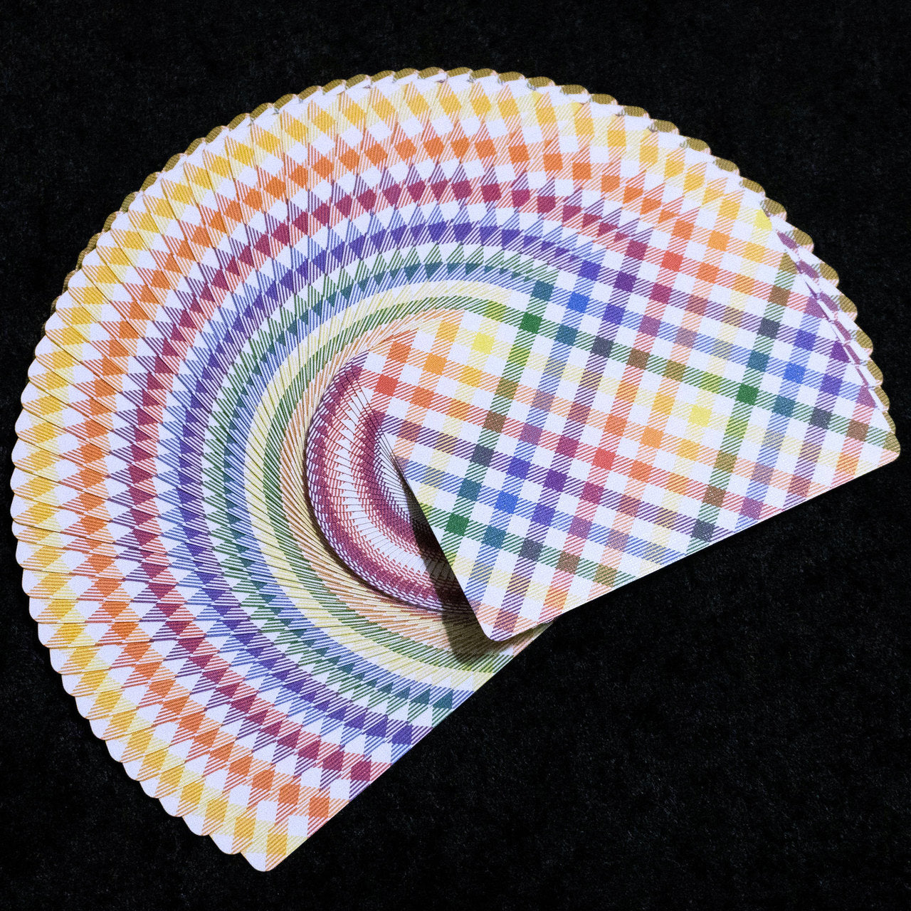 Rainbow Plaid Playing Cards