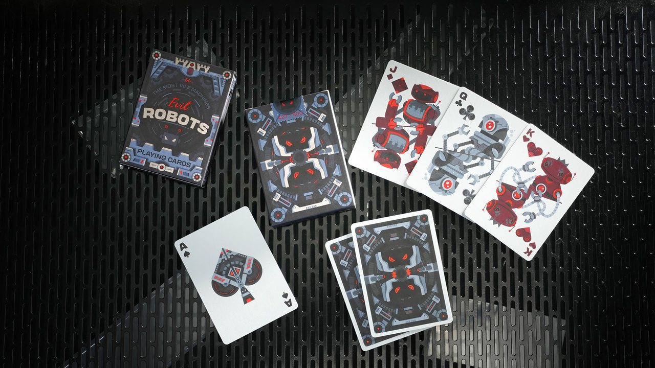 Evil Robots Playing Cards