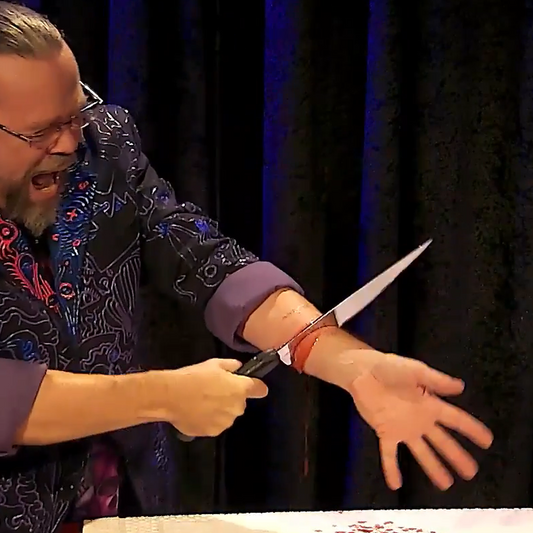 The Amazing Johnathan’s Knife Through Arm